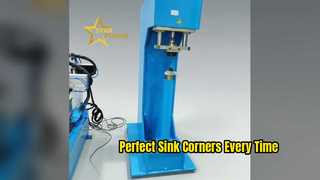 StainlessMatic 380V Hydraulic Corner Press for Sinks
