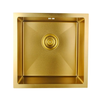 jakość  Luxury Gold  Toned SUS304 Stainless Steel Square Kitchen Sink with  Efficient Drainage Design fabryka