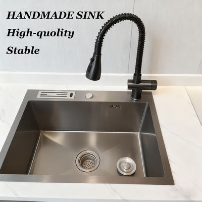 jakość  Thickened Seamless Welded 304 Stainless Steel Kitchen Sink Handmade Basin fabryka