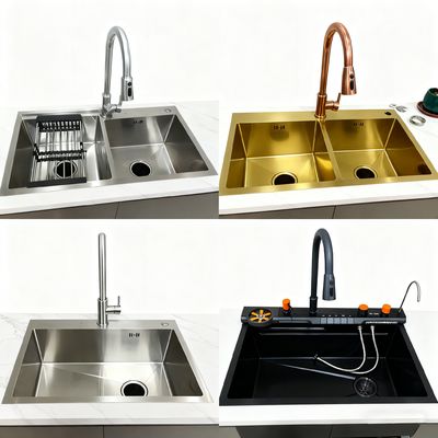 Dobra cena Sink kuchni ze stali nierdzewnej klasy 304 i 316 w kontakcie z żywnością z głębokością miski 250-300 mm i ręcznym wykonaniem w Internecie