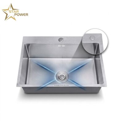 Dobra cena 27 Inch Overmount Single Bowl Kitchen Sink SUS304 18 Gauge with Drainboard w Internecie