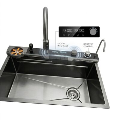 Dobra cena 32 Inch Drop-In Double Bowl Kitchen Sink SUS304 20 Gauge with Glass Cover w Internecie