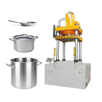 Semi-automatyczna linia produkcyjna naczyń kuchennych 4 kolumny 500 ton Hydraulic Press Machine Deep Drawing for cookware pot and pan