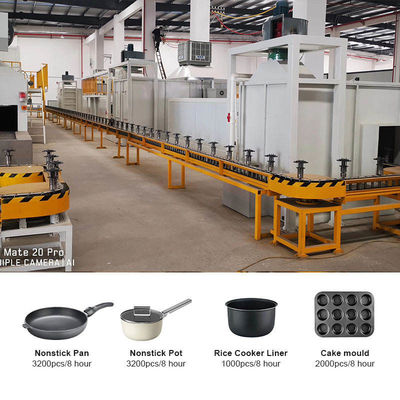 Aluminiowa linia do produkcji garnków do garnków do odlewania ciśnieniowego kuta linia do powlekania naczyń kuchennych