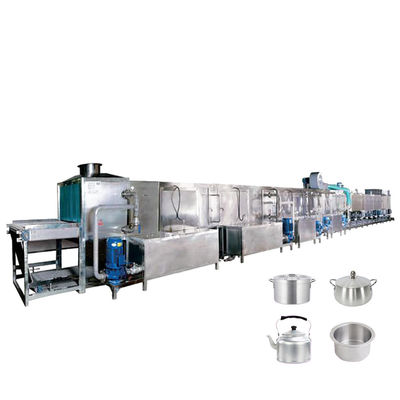 Przemysłowa maszyna do czyszczenia pralek Elektryczny zakład produkcyjny, aluminiowa linia produkcyjna naczyń kuchennych Dostarczona PLC