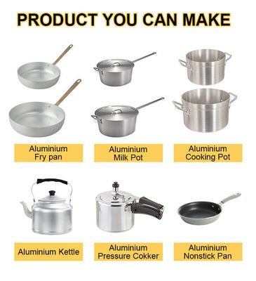 Linia do produkcji naczyń kuchennych 380V 50HZ, automatyczna maszyna do produkcji garnków aluminiowych