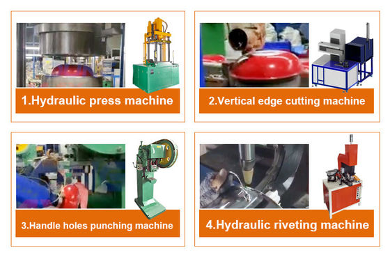 Nieprzywierająca maszyna do produkcji garnków ze stali nierdzewnej Hydrauliczne automatyczne wykrawanie Cnc