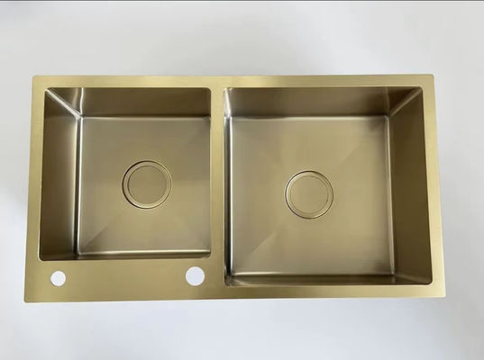 SUS304 Stainless Steel Złota kwadratowa zlew kuchenny