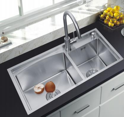 304 Stal nierdzewna Jednorazowa miska zlew kuchenny podmontowany lub górny montaż