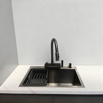 Dobra cena Luksusowy zlew kuchenny ze stali nierdzewnej 316 o głębokości misy 250–300 mm i pogrubionym panelu o grubości 1,8–2,0 mm w Internecie