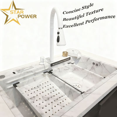 Ręcznie wykonany zlew kuchenny ze stali nierdzewnej z nano hydrofobowym samoczyszczeniem i materiałem klasy żywnościowej 304/316