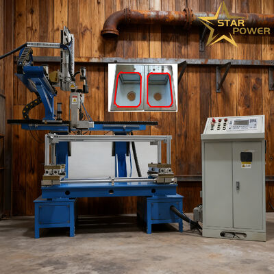 Automatyczna spawarka czterostronna z systemem PLC CNC i pozycjonowaniem serwomotorami do paneli metalowych sprzętu kuchennego