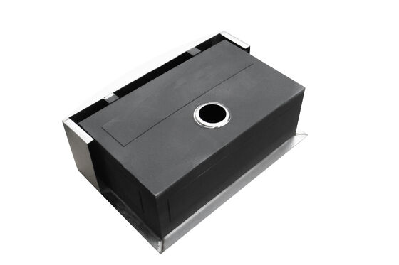 Ręcznie wykonany szczotkowany 304 ze stali nierdzewnej zlew kuchenny z głębokim pojedynczym zlewem i podkładkami tłumiącymi dźwięk