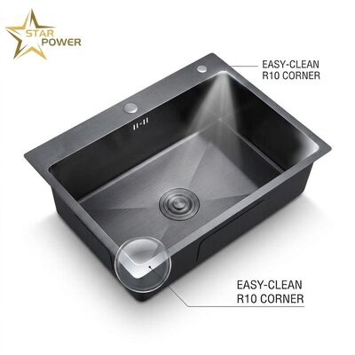 Dobra cena 16 Gauge 304 Stainless Steel Double Bowl Kitchen Sink Drop-in 33x22 Inch 9 Inch Deep Basin Brushed Finish w Internecie