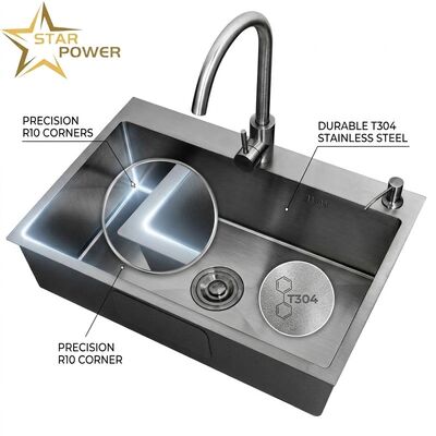 Dobra cena Round 15 Inch Bar Prep Sink SUS304 Handmade 22 Gauge Single Bowl Undermount online