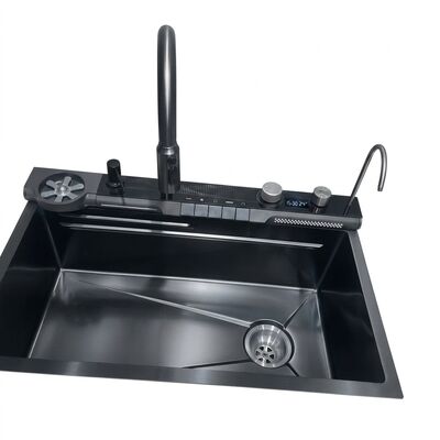 Dobra cena PVD Gunmetal 33x22 Undermount Double Bowl Kitchen Sink SUS304 Handmade 18 Gauge w Internecie
