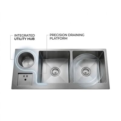 Dobra cena Farmhouse 28x19 Workstation Kitchen Sink SUS304 16 Gauge with Cutting Board w Internecie