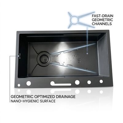 Dobra cena Undermount 33x22 Handmade Double Bowl Kitchen Sink SUS304 60/40 Split 18 Gauge w Internecie