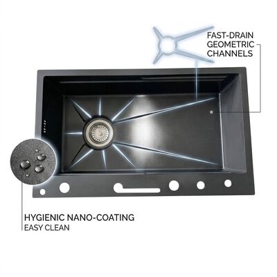Dobra cena 33 Inch Corner Kitchen Sink Double Bowl SUS304 18 Gauge Space Saving Handmade w Internecie