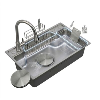 Dobra cena 30 Inch Farmhouse Apron Front Double Bowl Kitchen Sink 60/40 16 Gauge with Bottom Grids w Internecie